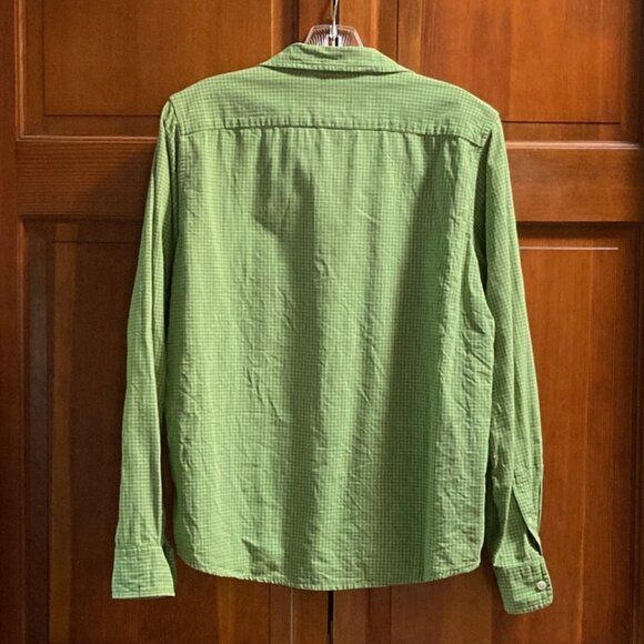 Abercrombie & Fitch Green Check Long Sleeve Button Down Shirt - Size Large - Picture 3 of 7